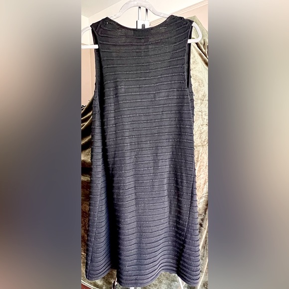 Black Long Open Sweater Vest (Sz Lg) - Picture 2 of 10